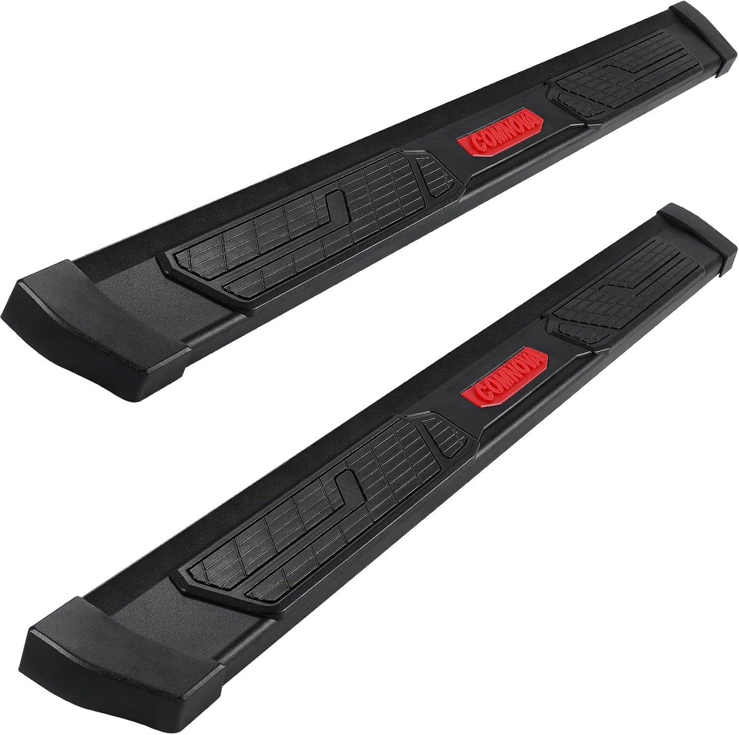 COMNOVA 6 Inch Running Boards Compatible with 2004-2014 Ford F-150 Crew Cab (4 Full-Size Doors). F150 Side Steps Nerf Bars, Heavy Duty Carbon Steel Step Bars with Non-Slip Plastic Pads.