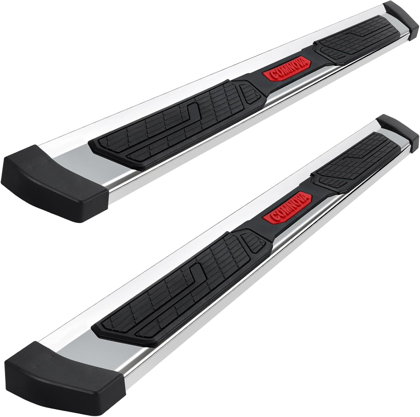 COMNOVA Running Boards Compatible with 2019-2026 Ford Ranger Super Crew Cab with 4 Full-Size Doors, 6 Inch High Light Stainless Steel Step Bars Nerf Bars Side Steps