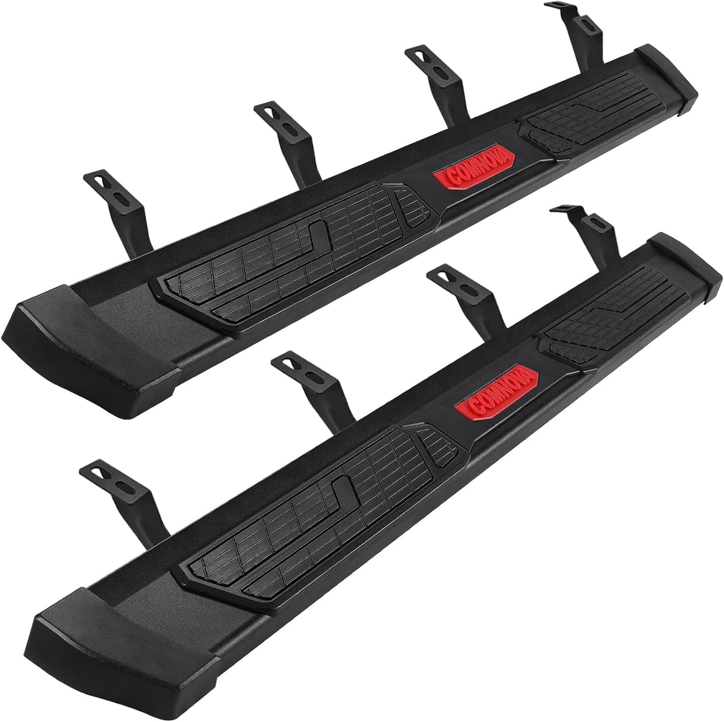 COMNOVA 6 Inch Running Boards Compatible with 2024-2026 Toyota Tacoma Double Cab with 4 Full-Size Doors. Tacoma Side Steps Nerf Bars, Step Bars Non-Slip Plastic Pads Made with Carbon Steel.