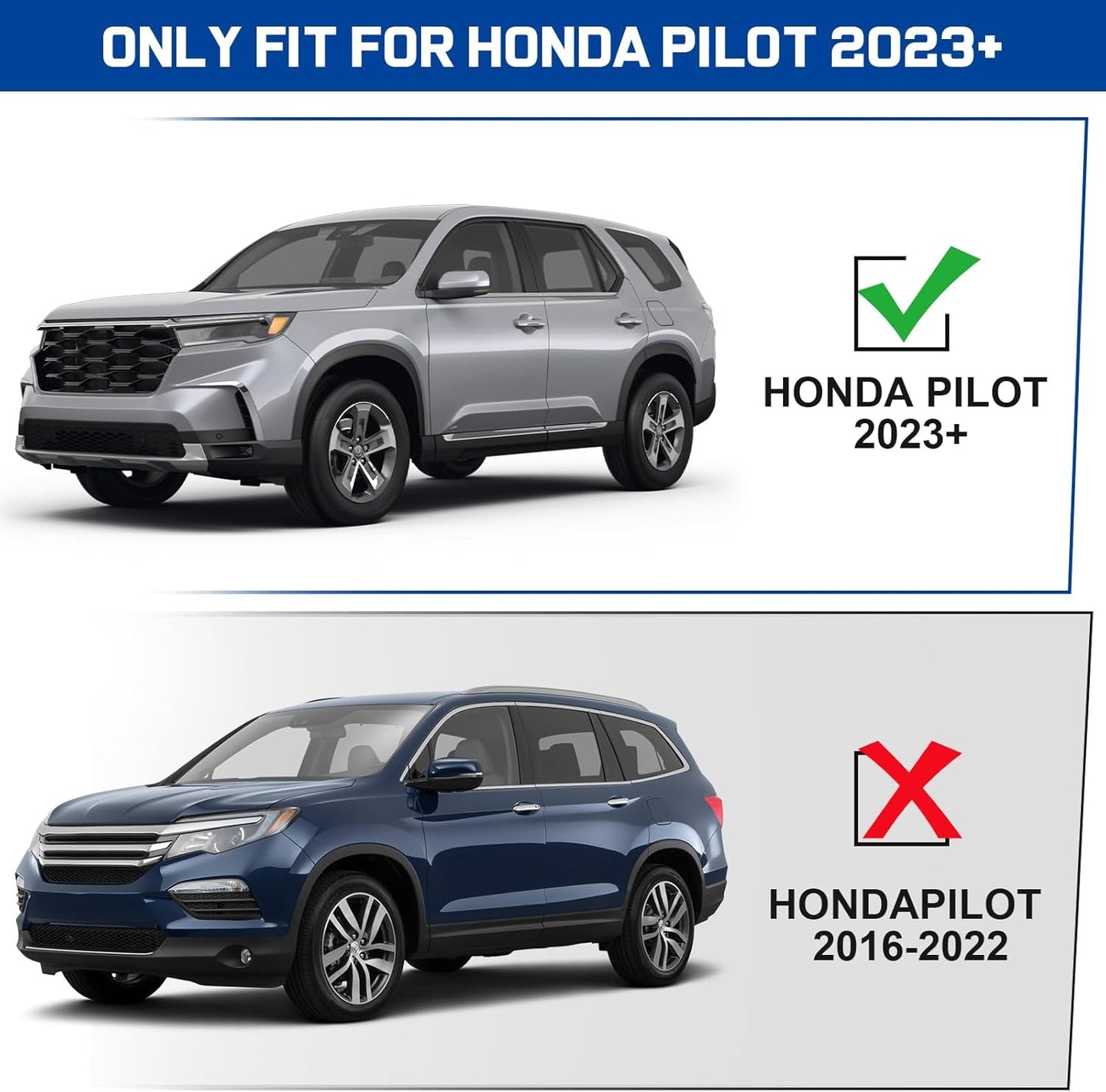 Fitment: Running boards compatible with 2023-2026 pilot suv.