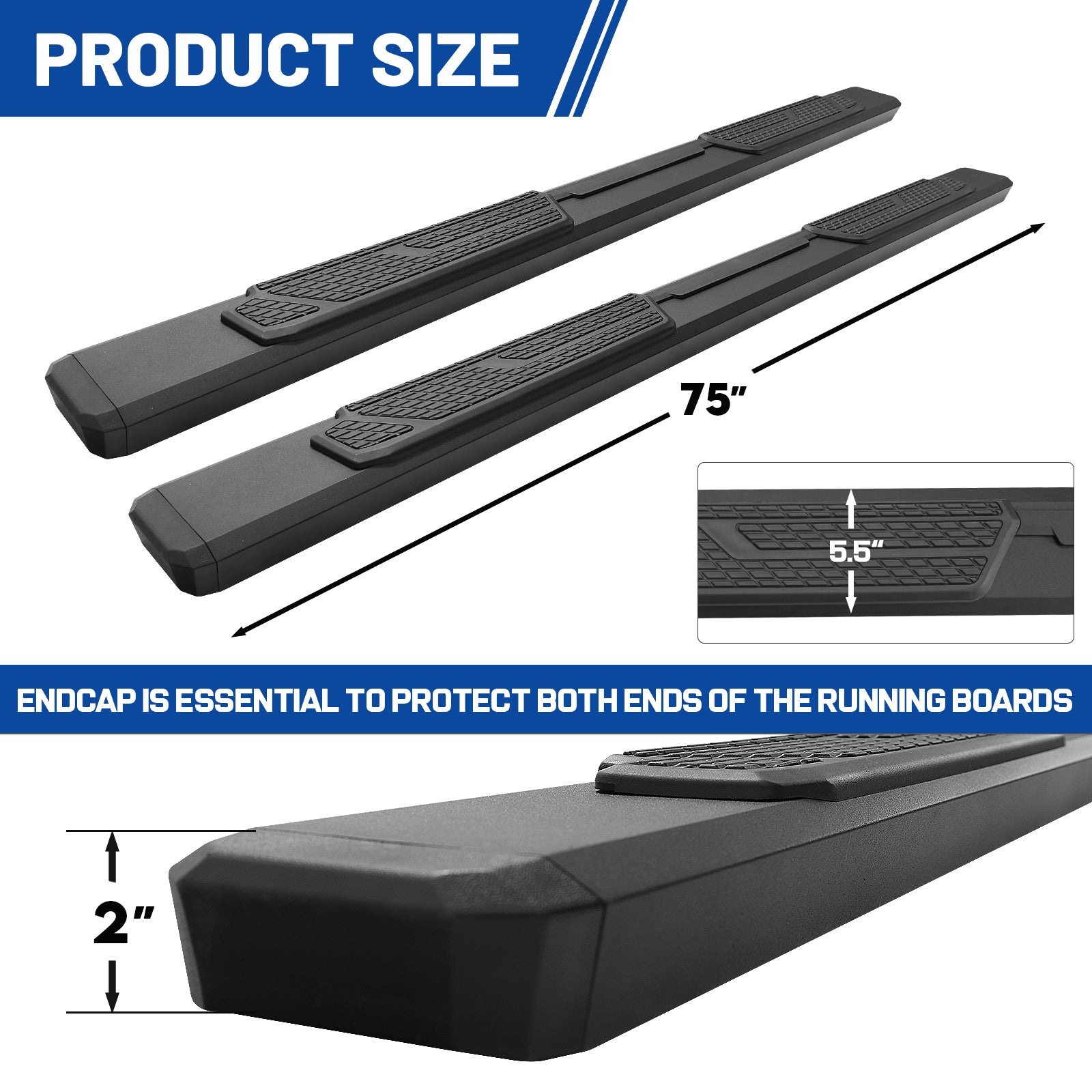 75" length running boards - COMNOVA AUTOPART