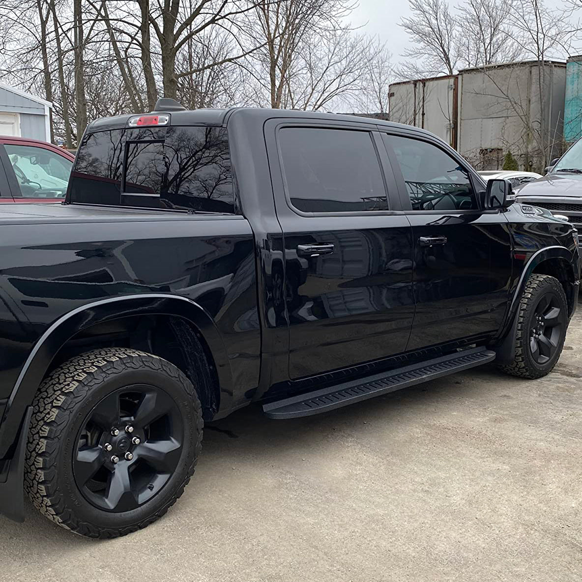 Running Boards Compatible with 2019-2024 RAM 1500 Running Boards Crew Cab Side Steps D7 Style.