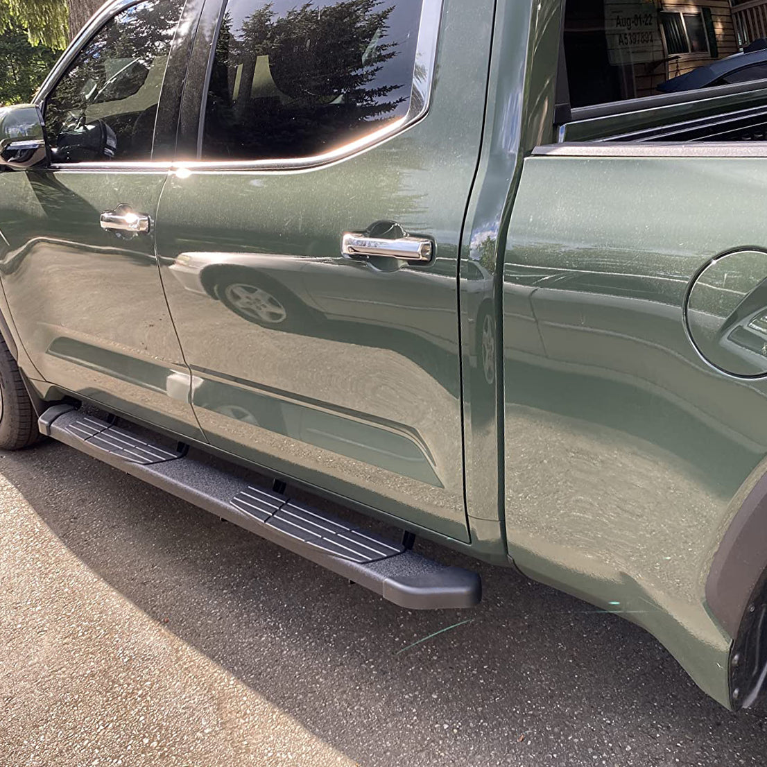 6.5” Running Boards Compatible with 2019-2024 Dodge Ram 1500 Quad Cab with 3/4 Size Rear Door, Black Side Steps T6 Style.