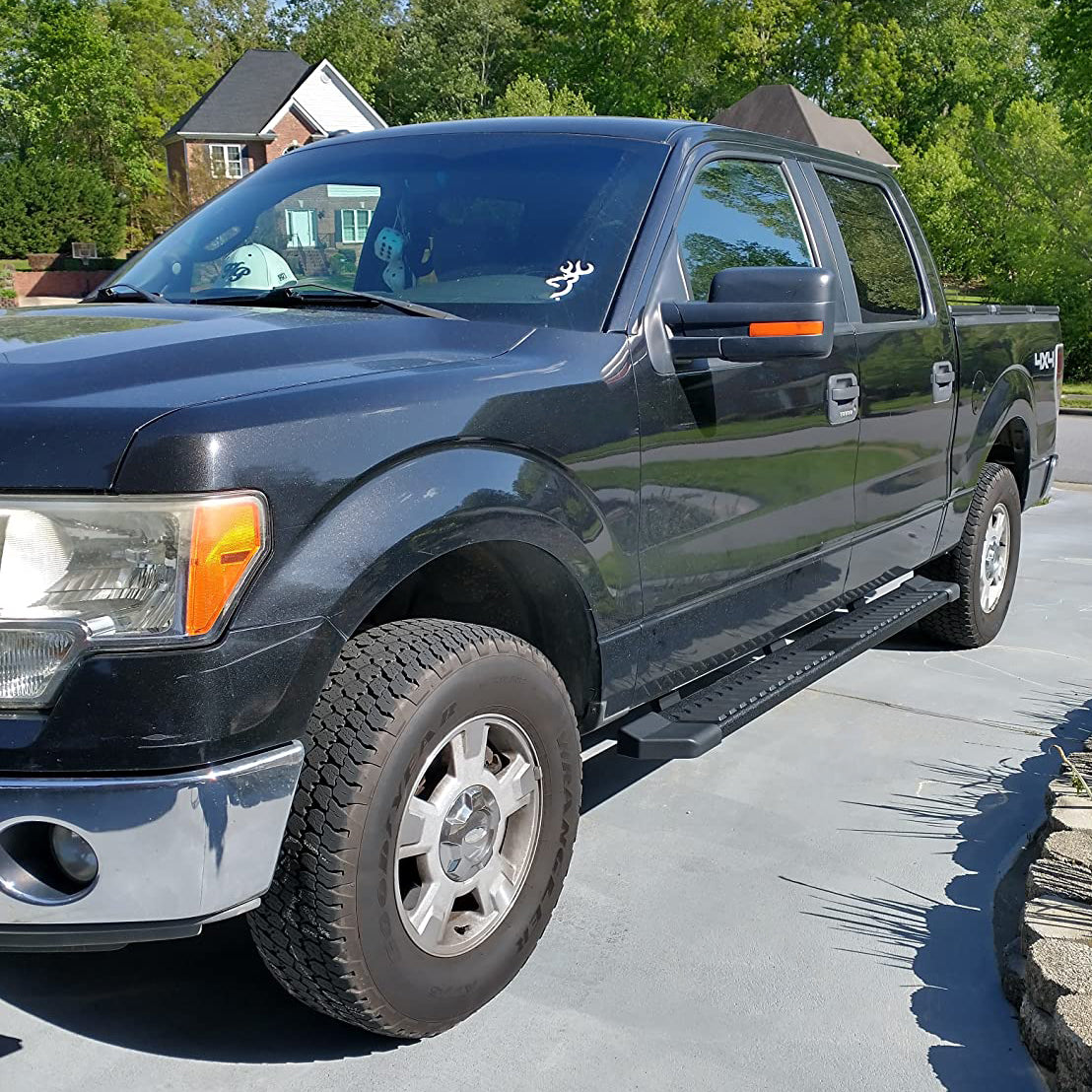 Running Boards Compatible with 2015-2024 Ford F150 Super Cab（3/4 Size Rear Doors）V6 Style.- COMNOVA AUTOPART