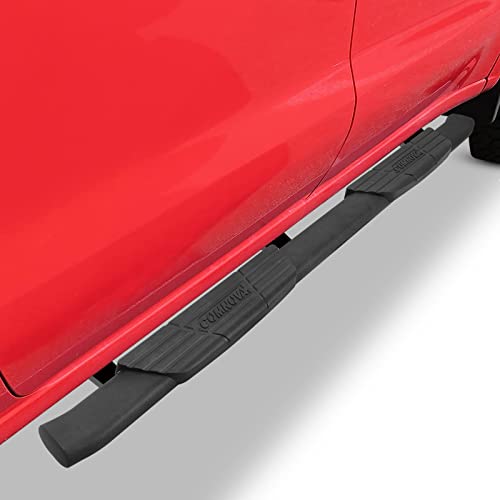 COMNOVA 4.3" Running Boards Compatible with 2009-2018 Dodge Ram 1500 Crew Cab & 2010-2024 Ram 2500 3500 Crew Cab. Oval Texturel Step Rails Side Steps 9X Style. - COMNOVA AUTOPART
