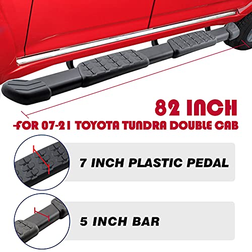 Running Boards Nerf Bars Compatible for 2007-2021 Toyota Tundra Double Cab C43 Style. - COMNOVA AUTOPART